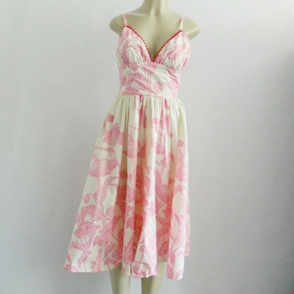 Melissa Masse Pink Sundress Pompoms